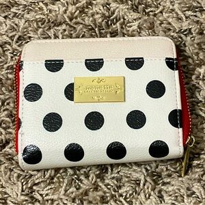 NWOT Nanette polka dot wallet, white & black, OS